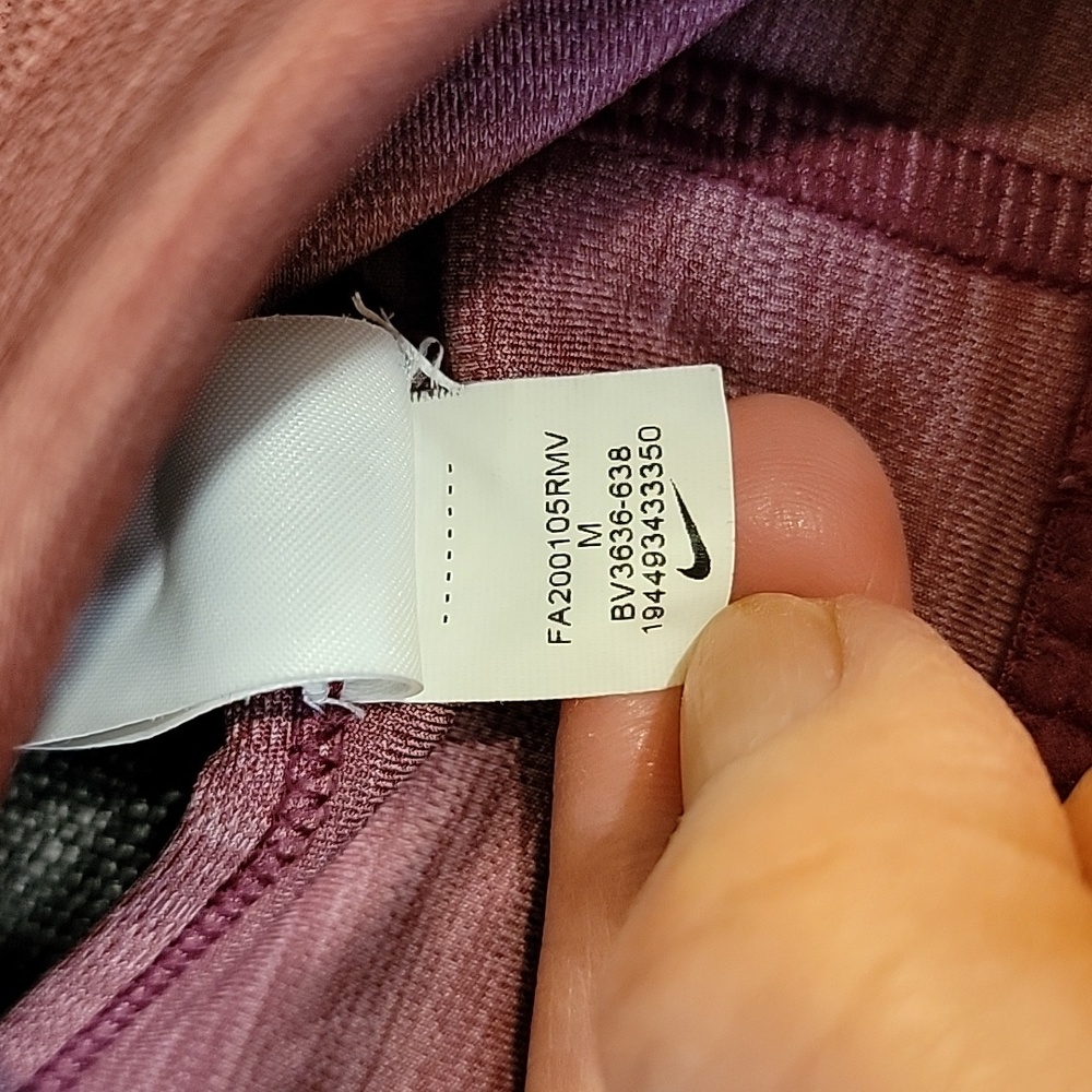 Nike Dri Fit Swoosh Maroon Sports Bra Racerback Size Med - Picture 4 of 6
